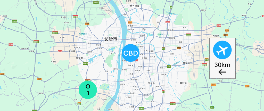 China Chang Sha Data Centre Location Map